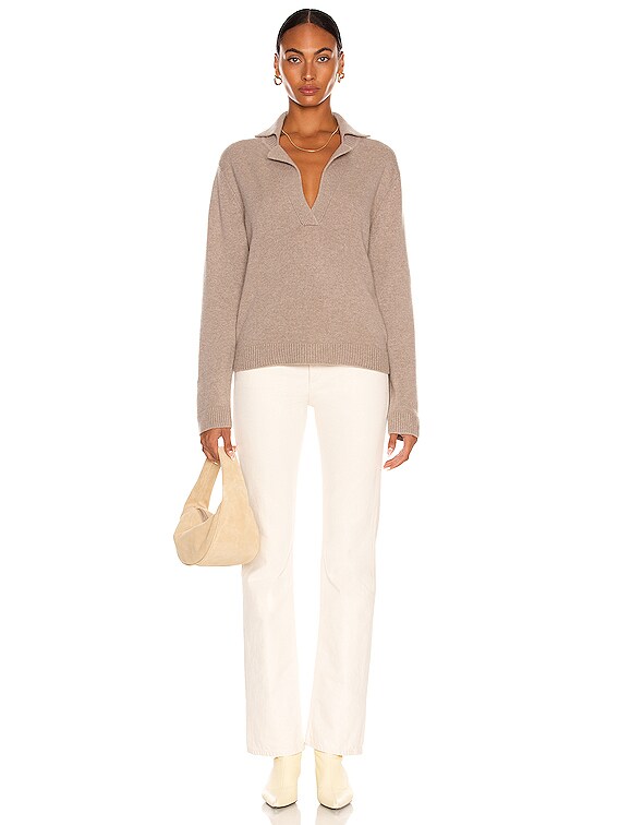 Lisa Yang Cashmere Celeste Sweater in Taupe | FWRD