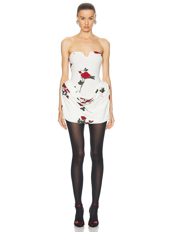 【関税&送料込】Magda Burtym Dresses White Magda Butrym Draped Mini Dress in White | FWRD