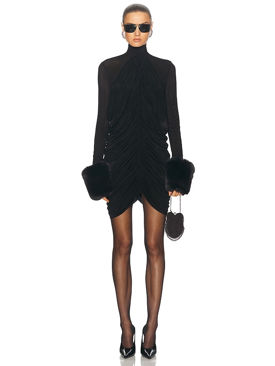 ワンピース MAGDA BUTRYM MINI DRESS KNIT PLEATED SKIRT (279725 BLACK) Magda Butrym Pleated Mini Dress | Black | FARFETCH