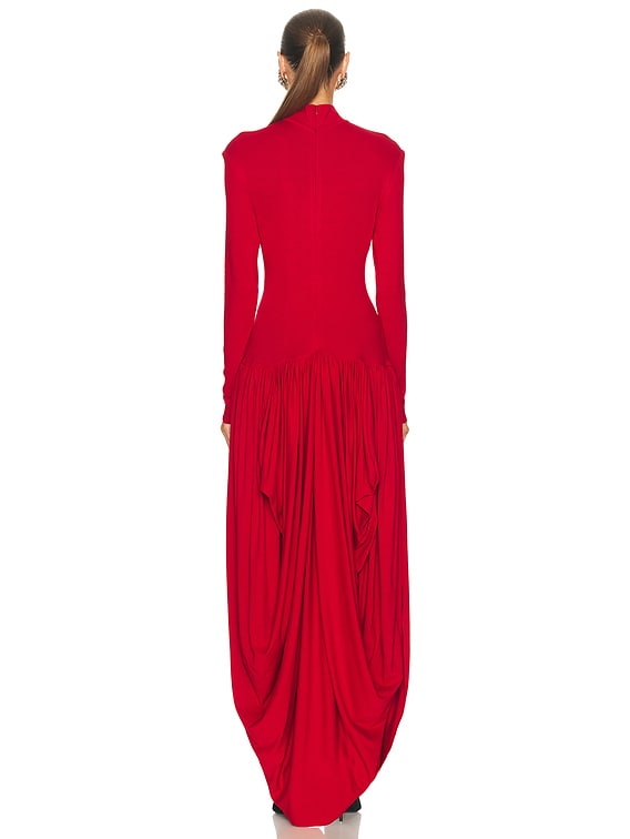 red quince dresses long sleeve Red Beaded Lace Applique Wedding Gown Long Sleeve Quinceanera Dress 23 –  Viniodress