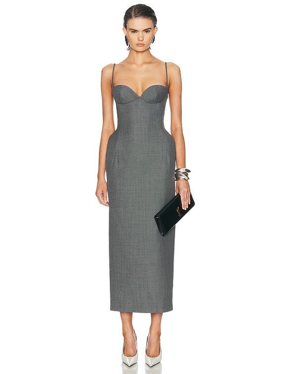 grey bustier dress Magda Butrym Midi in length-43