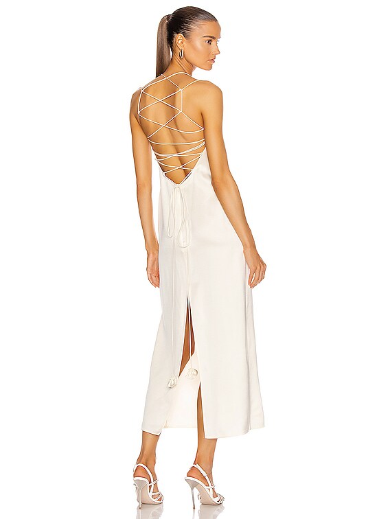 cream slip dress