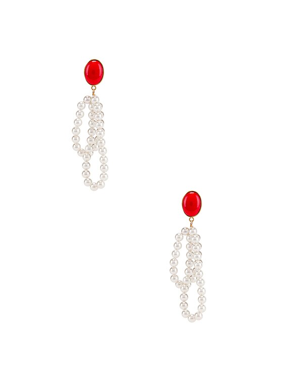 ピアス MAGDA BUTRYM FW25 '10' earrings (710725 RED) ピアス MAGDA BUTRYM FW25 '10' earrings (710725 RED) Red rose
