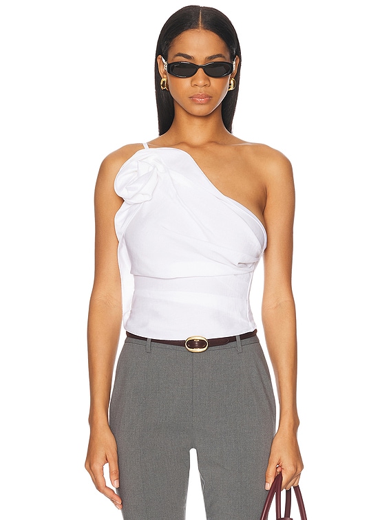  × MAGDA BUTRYM サイズ40 Magda Butrym Draped Leather Corset | Black | FARFETCH