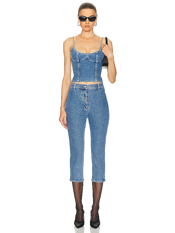 Magda Butrym Denim Tank Top in Blue | FWRD