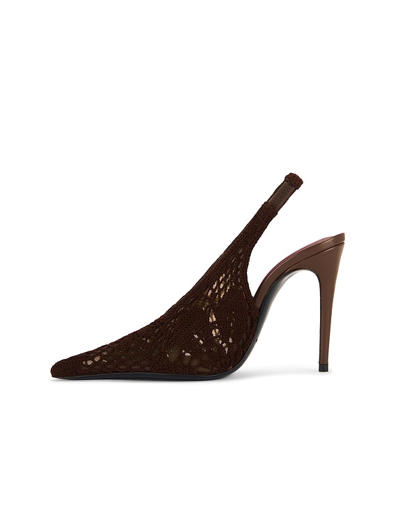 Slingback Crochet Pump
