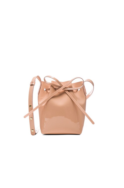 mansur gavriel patent bucket bag