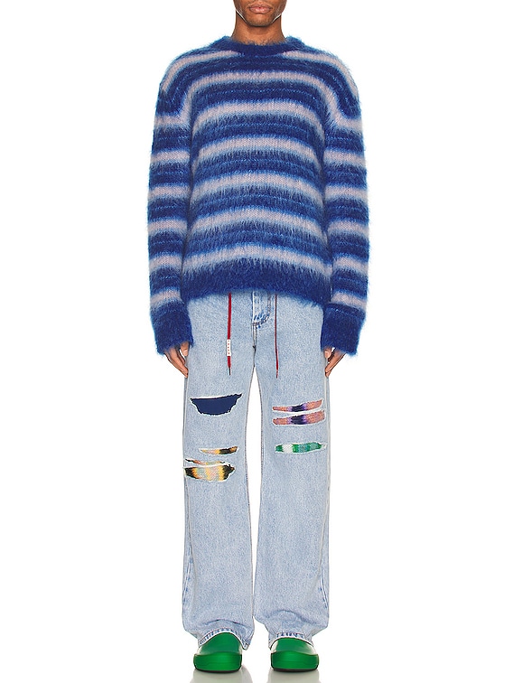 Marni 5 Pocket Straight Denim Jean in Illusion Blue | FWRD