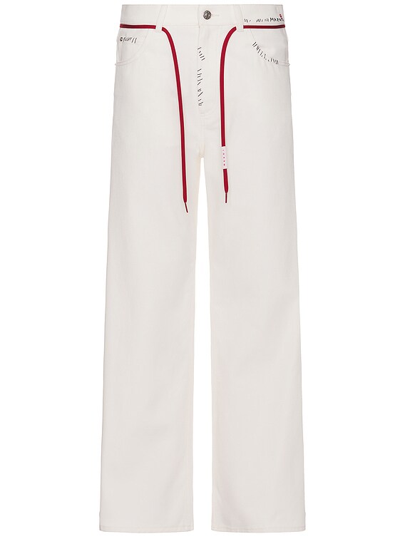 パンツ MARNI FW23 TROUSERS (PAMA0449U0.UTV990 00W01 LILY WHITE) Marni Trousers in Lily White | FWRD