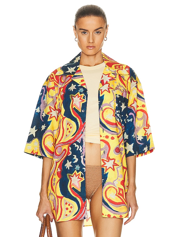 Marni X No Vacancy Inn Galactic Paradise Shirt In Royal in