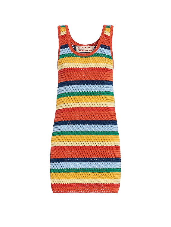 関税.送料込 MARNI x No Vacancy Innミニスカート Marni x No Vacancy Inn Crochet Mini Dress in Multicolor | FWRD