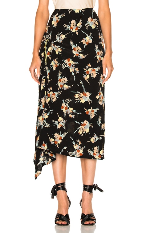 Marni Printed Skirt in Black | FWRD