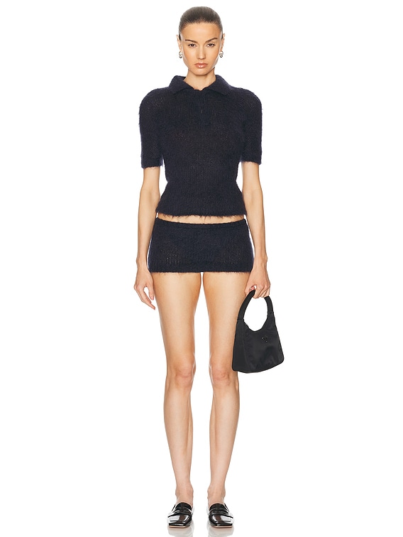 Marni Fuzzy Mini Skirt in Midnight | FWRD