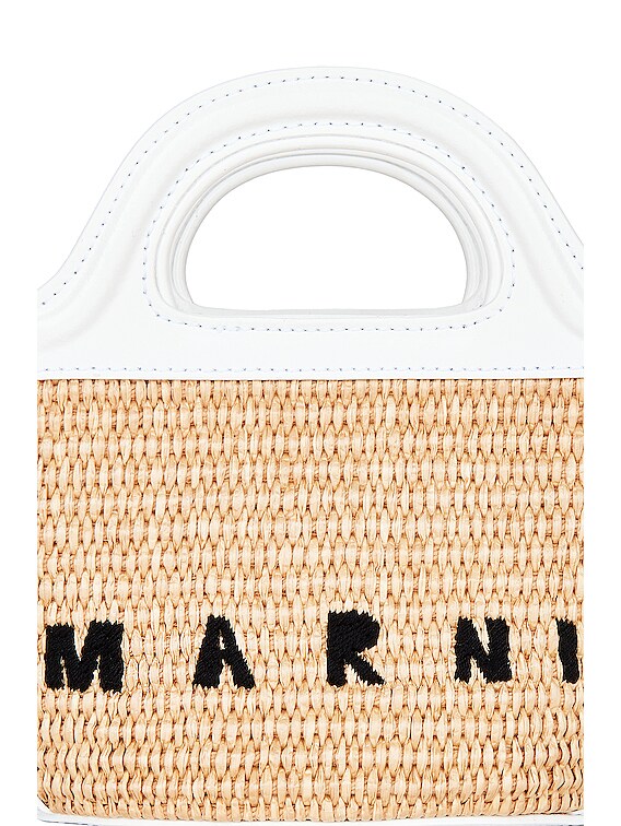 Marni Tropicalia Micro Bag in Sand Storm & Lily White | FWRD