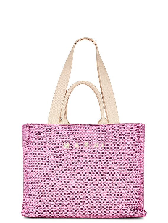 Marni Large Basket Tote in Light Lilac | FWRD