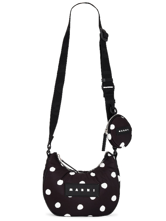 【MARNI】Women's Nylon Hobo Bag Small black nappa Hobo bag | Marni