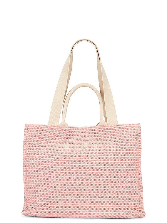 Marni Large Basket Bag in Light Pink | FWRD