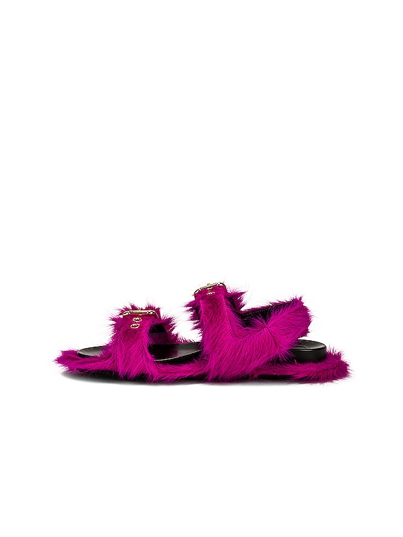 Marni Fussbett Two Buckle Sandals in Fuchsia | FWRD