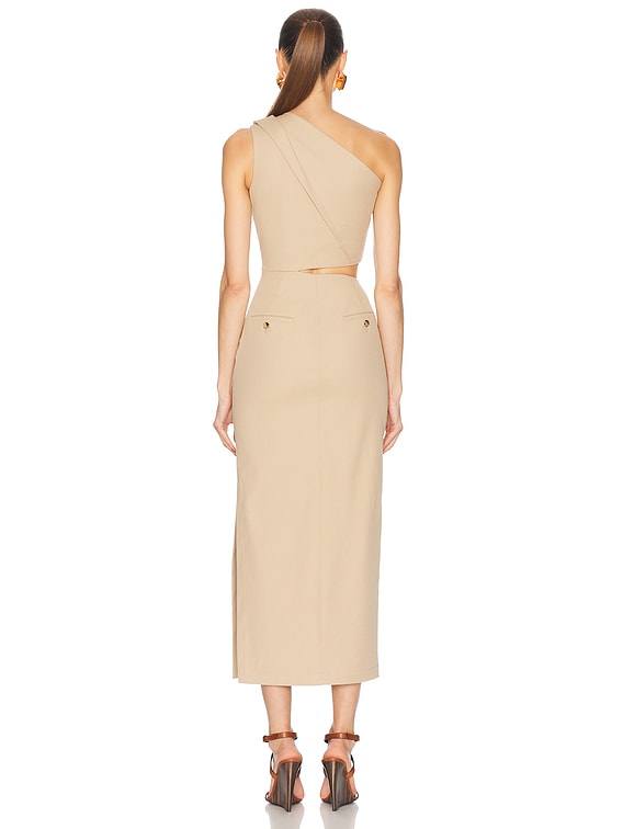 ★Max Mara★Nievo カットアウトワンショルダーツイルドレス Nievo カットアウトワンショルダーツイルドレス - Max Mara