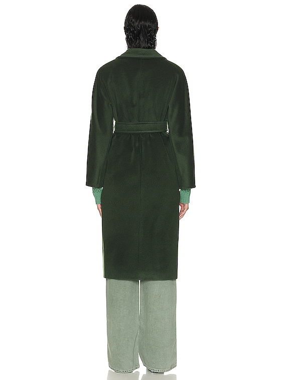 Max Mara Madame Coat in Moss Green | FWRD