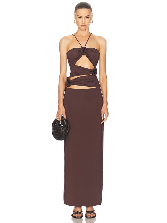 Maygel Coronel Veranera Dress in Brown | FWRD