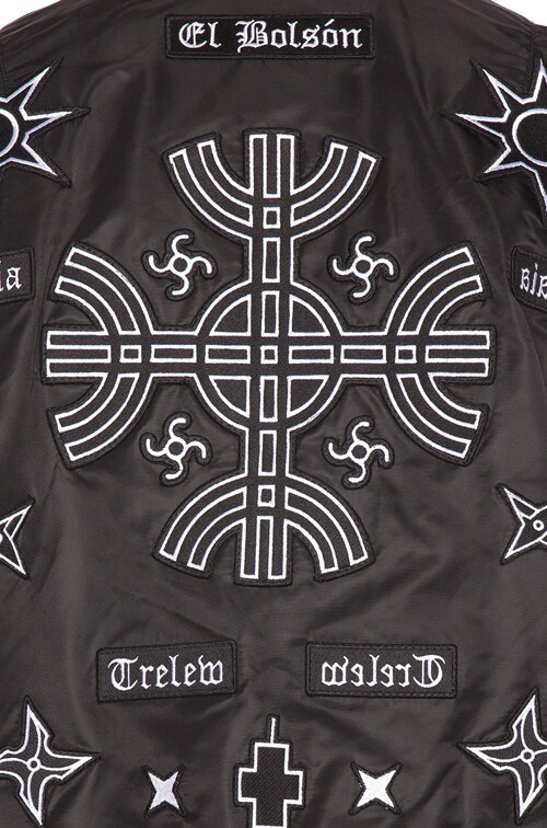Marcelo Burlon Roldan Alpha MA-1 Jacket in Black & White | FWRD