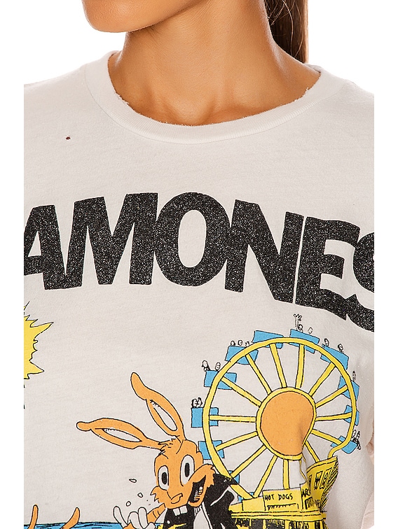 Madeworn Ramones Rockaway Beach Tee in Off White | FWRD