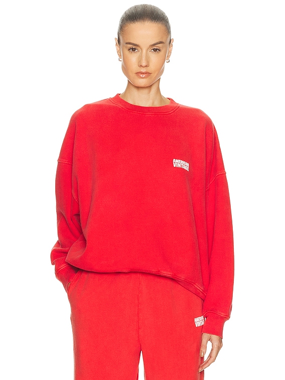 American Vintage Plizzy Sweatshirt in Volcan Vintage | FWRD