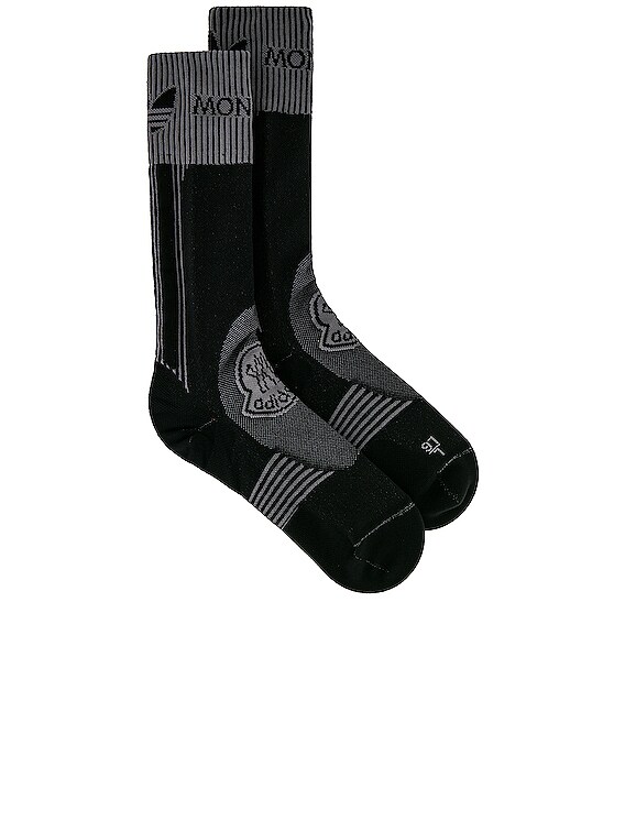 MONCLER X ADIDAS ORIGINALS Logo Stripes Tennis Socks Sneakers Sports Socks M
