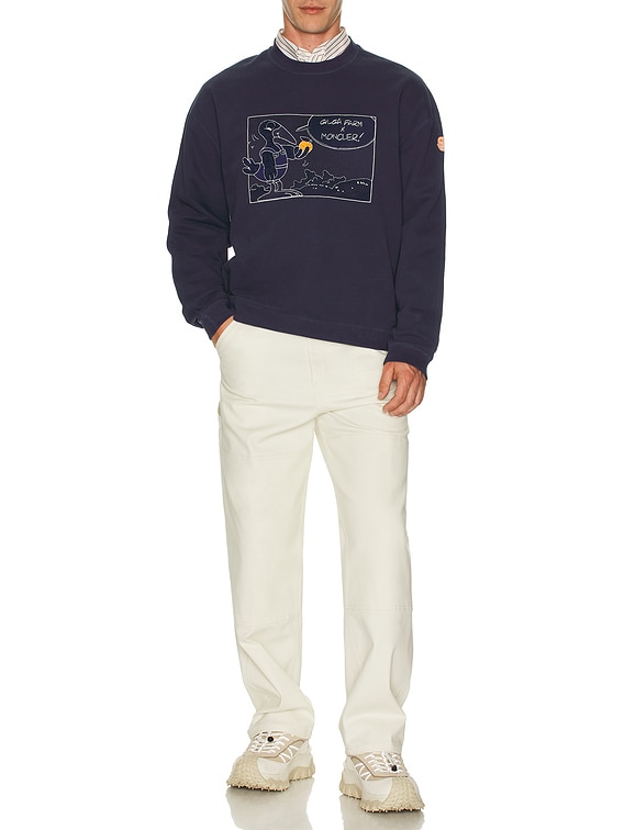 Moncler Genius X Gilga Farm By Donald Glover Sweatshirt in Navy | FWRD