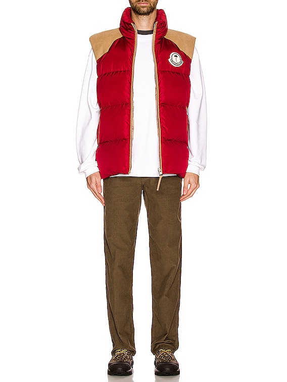 Moncler Genius 8 Moncler Palm Angels Kamakou Vest in Burgundy | FWRD