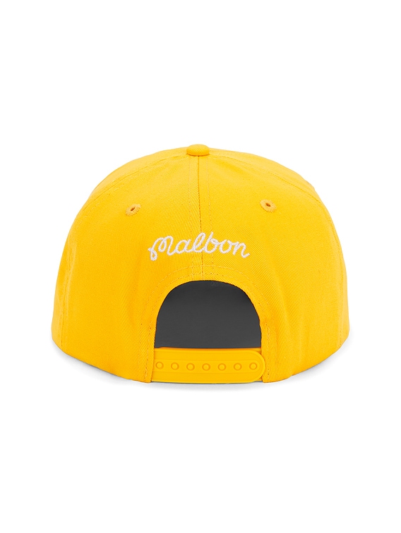 Malbon Golf M Script Chainstitch Painters Hat キャップ 帽子 Malbon Golf M Script Chainstitch Painters Hat in Gold | FWRD