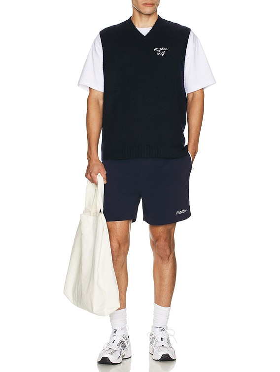 Malbon Golf Riva Nylon Short in Navy | FWRD