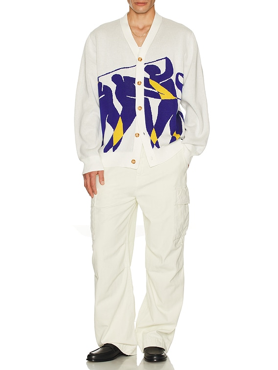 Malbon Golf Matisse Cardigan in White | FWRD