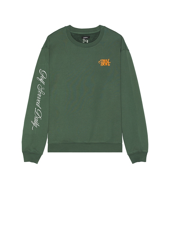 Crew Neck Revolve Green Sweater Malbon Golf X REVOLVE Golf Served