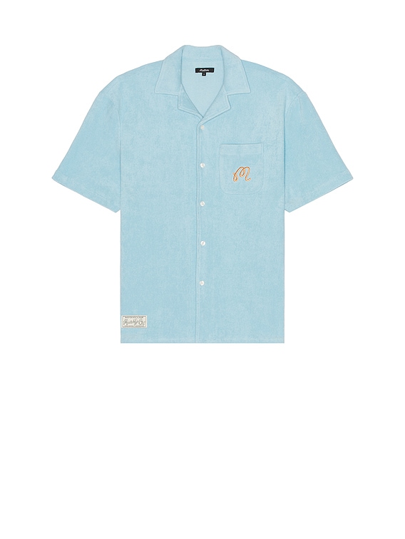 ■Malbon Golf■ Toko Toko Button Up Shirt SKY BLUE MAN Malbon Golf Bosco Button Up Shirt in Light Blue | FWRD