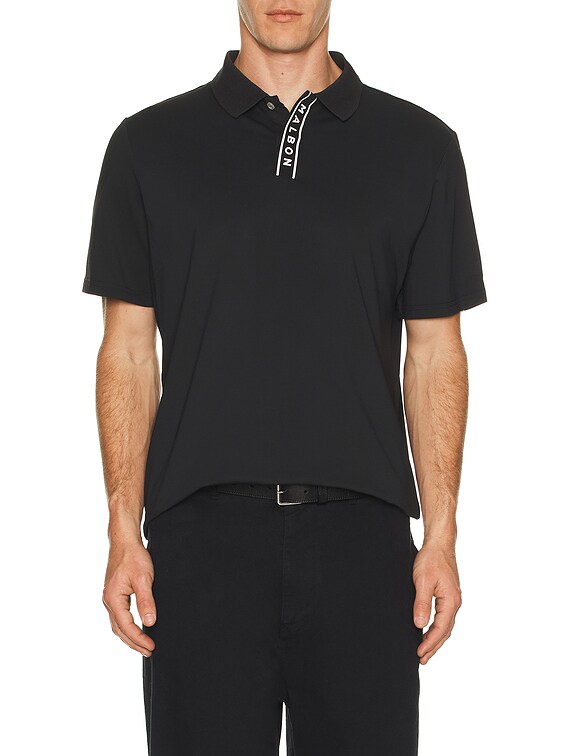Malbon Block Placket Polo in Black | FWRD