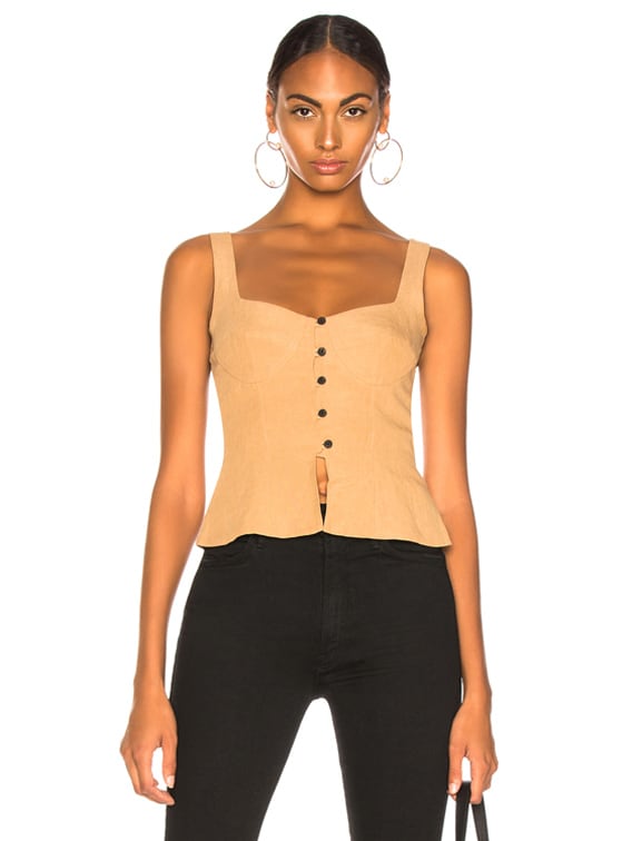 Mara Hoffman Lola Top in Khaki | FWRD
