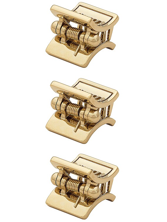 VIP【送料関税込】MIUMIU HAIR CLIPS - 3 PACK Miu Miu Set Of 3 Hair Clips in Oro | FWRD