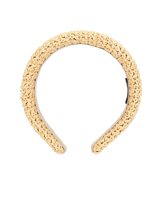Miu Miu Crochet Headband in Naturale | FWRD display picture 3