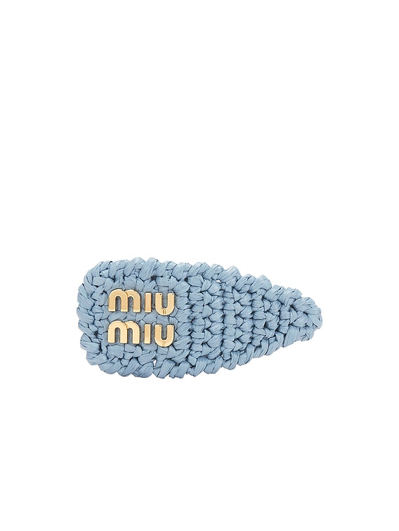 Miumiu hair clips baby blue 2024