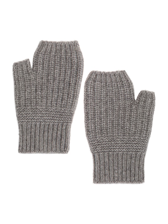 Miu Miu Fingerless Mittens in Grey | FWRD