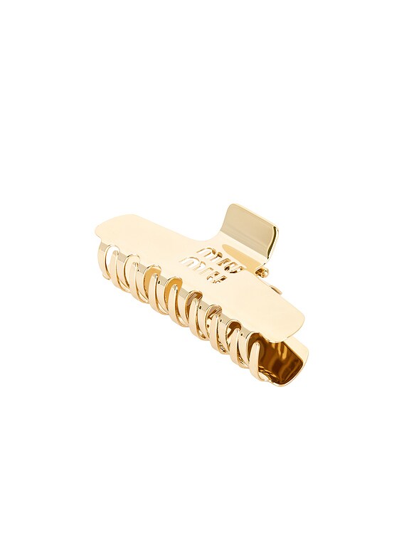 Miu Miu Claw Clip in Oro | FWRD