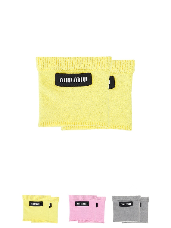 Miu Miu Sock Set in Grigio, Giallo, & Rosa | FWRD