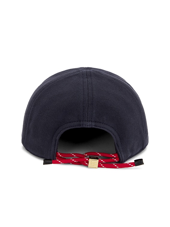 Miu Miu Denim Washed Baseball Cap in Blu & Rosso | FWRD