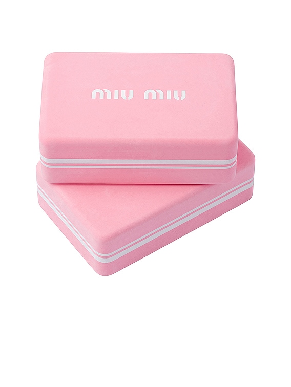 Miu Miu Yoga Blocks in Rosa & Bianco | FWRD