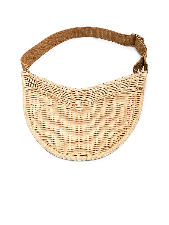 Miu Miu Raffia Visor in Natural | FWRD
