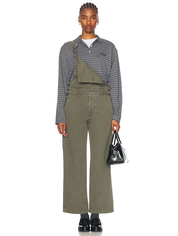 Miu Miu Denim Overall in Oliva | FWRD