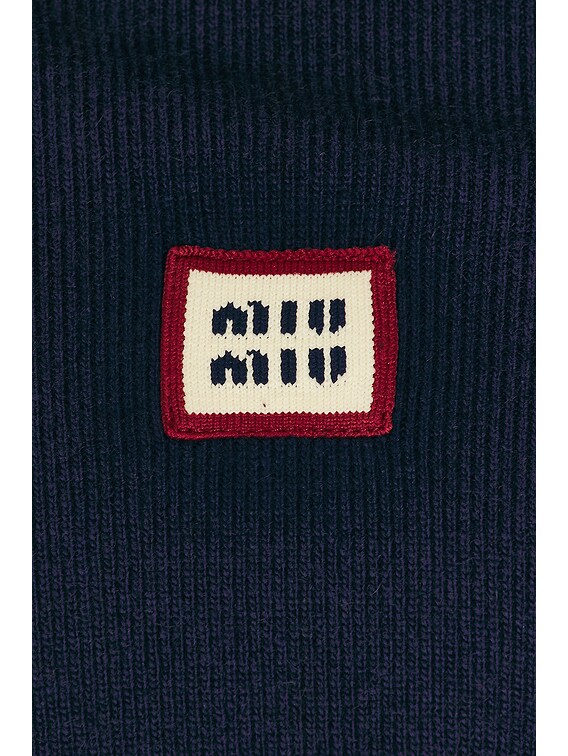 Miu Miu Mini Polo Dress in Navy | FWRD Miu Miu Mini Polo Dress in Navy | FWRD
