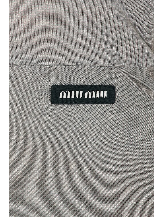 Miu Miu Jersey Seta Dress in Grigio | FWRD